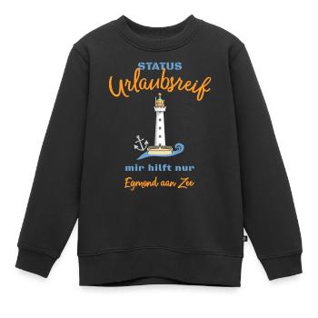 Egmond aan Zee, Niederlande, Status Urlaubsreif - Kinder Premium Organic Sweatshirt - Schwarz - Vorne - AI Model Kid Female (0cm)
