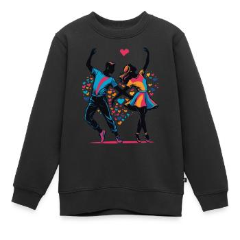 J’adore danser - Sweat Premium enfant bio - noir - Devant - AI Model Kid Female (0cm)