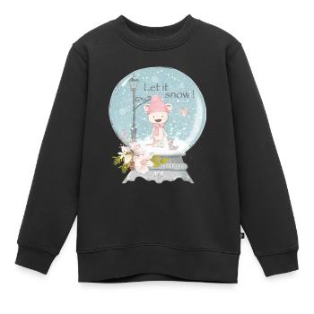 Let It Snow - Kinder Premium Organic Sweatshirt - Schwarz - Vorne - AI Model Kid Female (0cm)
