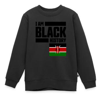 Mois de l’histoire des Noirs - Sweat Premium enfant bio - noir - Devant - AI Model Kid Female (0cm)