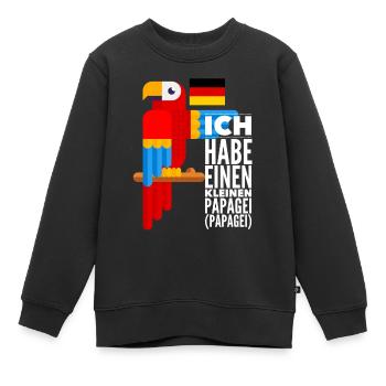 Papagei - Kinder Premium Organic Sweatshirt - Schwarz - Vorne - AI Model Kid Female (0cm)