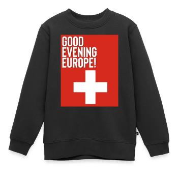 Eurovision Basel - Kids Premium Organic Sweatshirt - black - Front - AI Model Kid Female (0cm)