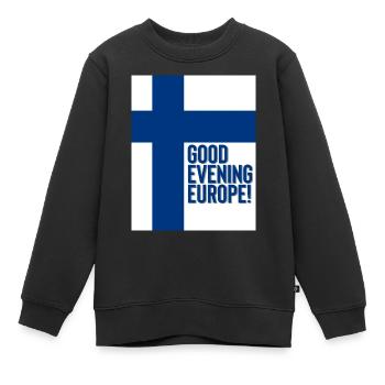 Finnland Eurovision Song Contest - Kinder Premium Organic Sweatshirt - Schwarz - Vorne - AI Model Kid Female (0cm)