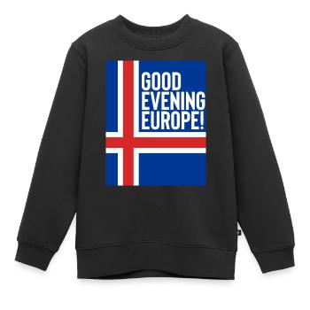 Island Eurovision Song Contest - Kinder Premium Organic Sweatshirt - Schwarz - Vorne - AI Model Kid Female (0cm)