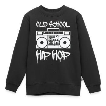 Ghetto blaster old school - Sweat Premium enfant bio - noir - Devant - AI Model Kid Female (0cm)