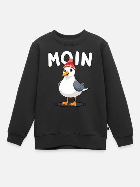 Moin Möwe - Kinder Premium Organic Sweatshirt - Schwarz