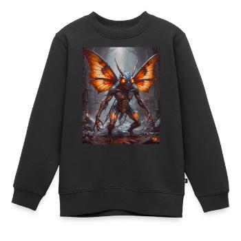 Mutant Monster halb Mensch halb Insekt Horror Motte - Kinder Premium Organic Sweatshirt - Schwarz - Vorne - AI Model Kid Female (0cm)