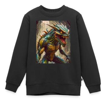 Mutant Monster halb Mensch halb Insekt Dark Horror - Kinder Premium Organic Sweatshirt - Schwarz - Vorne - AI Model Kid Female (0cm)