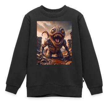 Mutant Monster halb Mensch halb Insekt Dark Horror - Kinder Premium Organic Sweatshirt - Schwarz - Vorne - AI Model Kid Female (0cm)