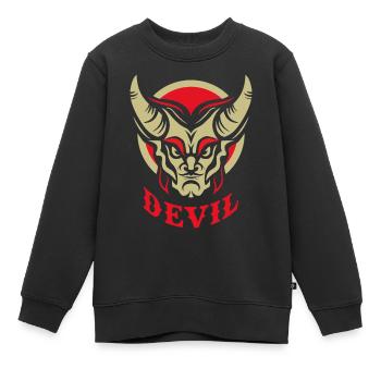 Devil - Kids Premium Organic Sweatshirt - black - Front - AI Model Kid Female (0cm)