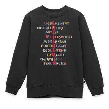 erzieherin - Kinder Premium Organic Sweatshirt - Schwarz - Vorne - AI Model Kid Female (0cm)