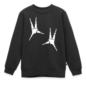 Papageien-Fußabdrücke - Kinder Premium Organic Sweatshirt - Schwarz - Vorne - AI Model Kid Female (0cm)