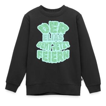 Élie Élie - Sweat Premium enfant bio - noir - Devant - AI Model Kid Female (0cm)