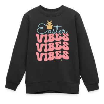 Ostern - Kinder Premium Organic Sweatshirt - Schwarz - Vorne - AI Model Kid Female (0cm)
