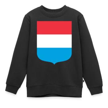 Luxembourg, Luxembourg - Sweat Premium enfant bio - noir - Devant - AI Model Kid Female (0cm)