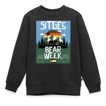 Semaine de l’ours de Sitges - Sweat Premium enfant bio - noir - Devant - AI Model Kid Female (0cm)