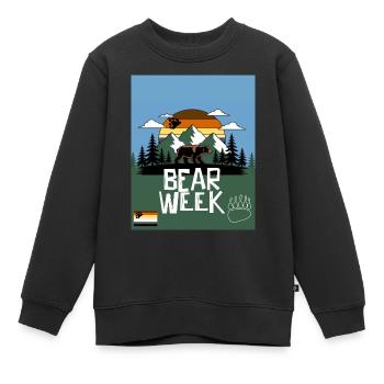 Semaine de l’ours - Sweat Premium enfant bio - noir - Devant - AI Model Kid Female (0cm)
