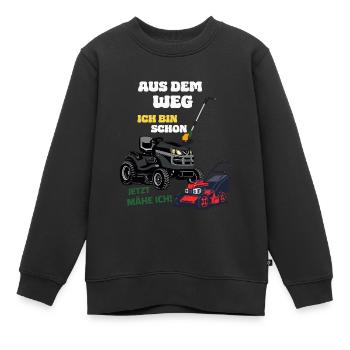 Geburtstag Rasentraktor - Alter selbst gestalten - Kinder Premium Organic Sweatshirt - Schwarz - Vorne - AI Model Kid Female (0cm)