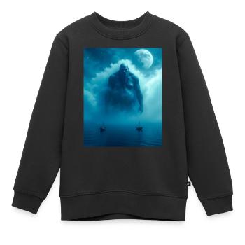 Umibōzu, japanischer Meeresgeist der pazifischen Folklore - Kinder Premium Organic Sweatshirt - Schwarz - Vorne - AI Model Kid Female (0cm)