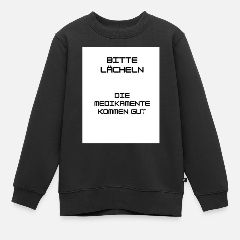 Keep Smiling - Kinder Premium Organic Sweatshirt - Schwarz