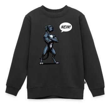 Nein Deutsche Dogge Doggen Doggenbesitzer - Kinder Premium Organic Sweatshirt - Schwarz - Vorne - AI Model Kid Female (0cm)