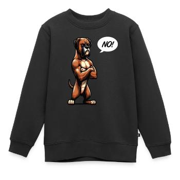 Pas de Boxer Boxer Porte-Boxer Chien Boxer Propriétaire - Sweat Premium enfant bio - noir - Devant - AI Model Kid Female (0cm)