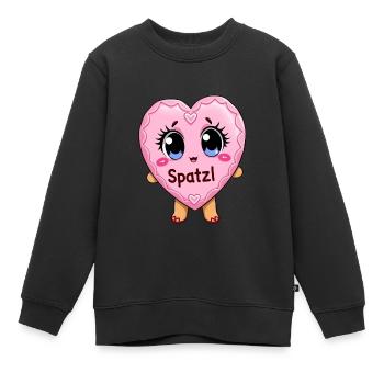Octobre Volksfest Spatzl Pain d’épice Coeur Petite amie - Sweat Premium enfant bio - noir - Devant - AI Model Kid Female (0cm)