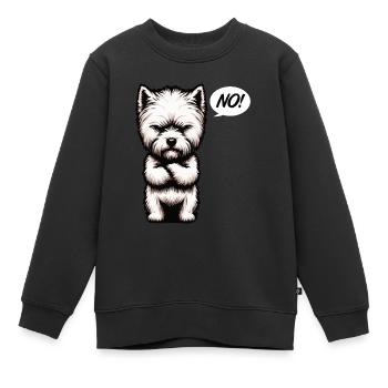 No West highland terrier Westie West highland hund - Kinder Premium Organic Sweatshirt - Schwarz - Vorne - AI Model Kid Female (0cm)