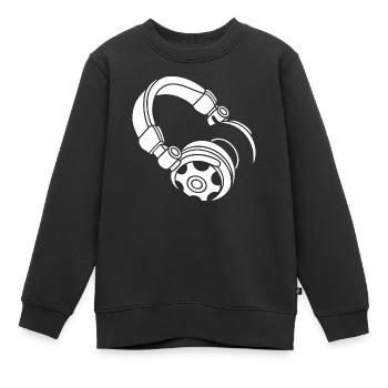 Kopfhörer Silhouette: DJ & Musik Vibes - Kinder Premium Organic Sweatshirt - Schwarz - Vorne - AI Model Kid Female (0cm)