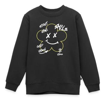 Fleur urbaine - Sweat Premium enfant bio - noir - Devant - AI Model Kid Female (0cm)