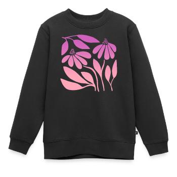 Marguerite in Gradient Pink - Kids Premium Organic Sweatshirt - black - Front - AI Model Kid Female (0cm)