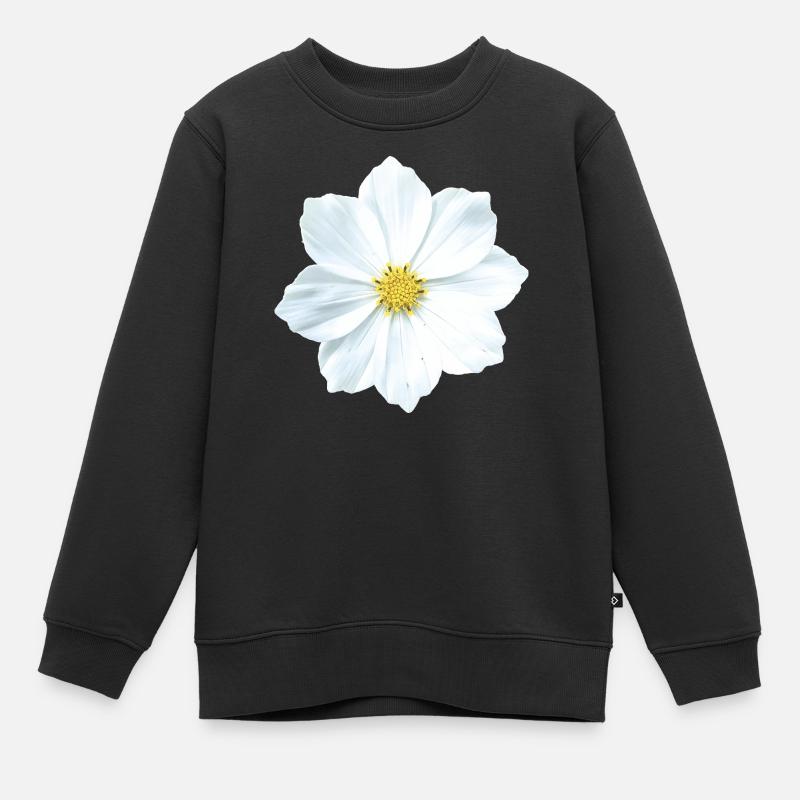 fleur - Sweat Premium enfant bio - noir