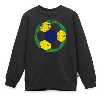 Fußball de football brésilien - Sweat Premium enfant bio - noir - Devant - AI Model Kid Female (0cm)