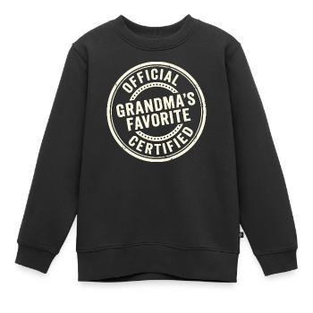 Favorite Grandchild Official Grandma's Favorite - Kinder Premium Organic Sweatshirt - Schwarz - Vorne - AI Model Kid Female (0cm)