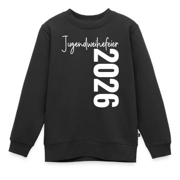 Cérémonie de consécration de la jeunesse 2026 - Sweat Premium enfant bio - noir - Devant - AI Model Kid Female (0cm)