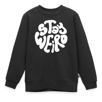 reste bizarre - Sweat Premium enfant bio - noir - Devant - AI Model Kid Female (0cm)