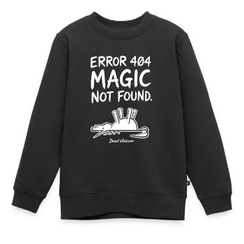 Error 404 Magie nicht Gefunden Humor - Kinder Premium Organic Sweatshirt - Schwarz - Vorne - AI Model Kid Female (0cm)