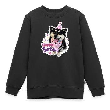Joyeux Barkday Lapphund finlandais - Sweat Premium enfant bio - noir - Devant - AI Model Kid Female (0cm)