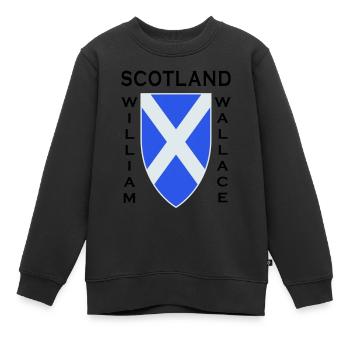 Scotland William Wallace II - Kinder Premium Organic Sweatshirt - Schwarz - Vorne - AI Model Kid Female (0cm)