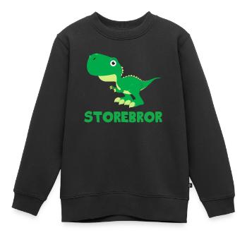 Big Brother Dino Dinosaur Brothers Gift Best Animals - Kids Premium Organic Sweatshirt - black - Front - AI Model Kid Female (0cm)
