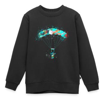 Parachute,Parachute,Graffiti,Parapente - Sweat Premium enfant bio - noir - Devant - AI Model Kid Female (0cm)