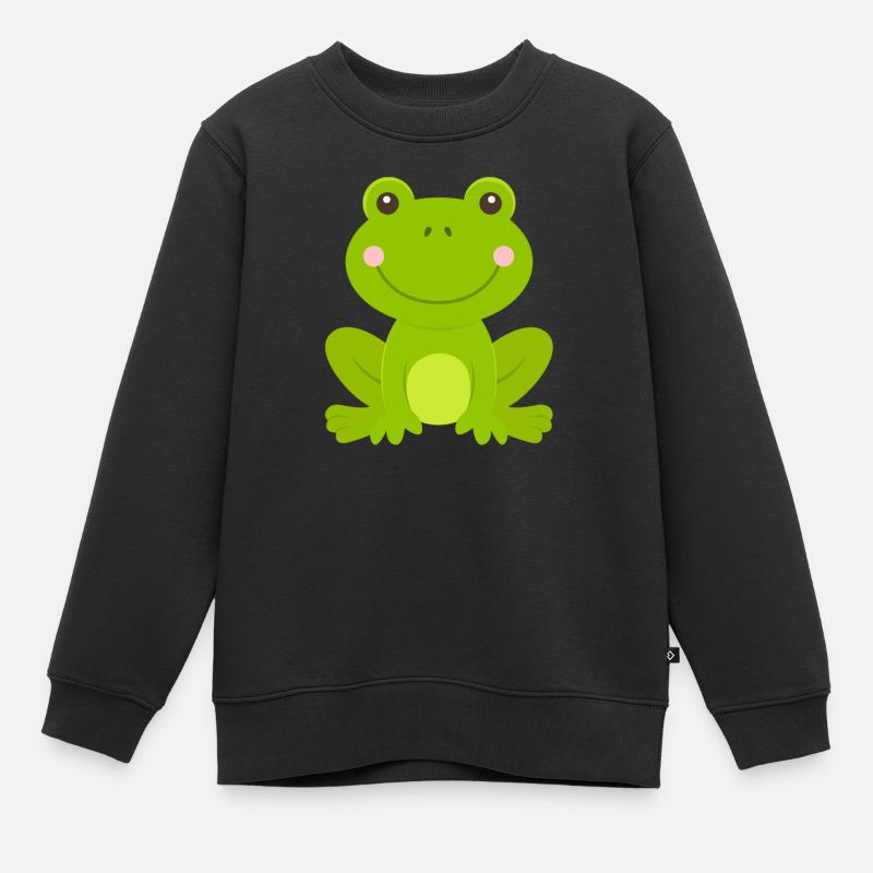 Frosch - Kinder Premium Organic Sweatshirt - Schwarz