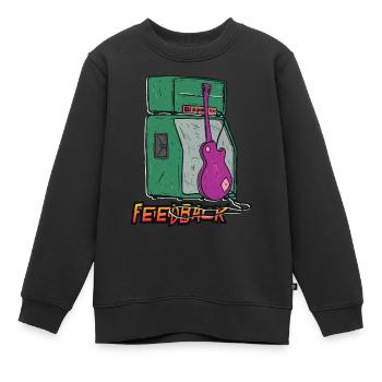 Sound-Feedback-Grafik - Kinder Premium Organic Sweatshirt - Schwarz - Vorne - AI Model Kid Female (0cm)