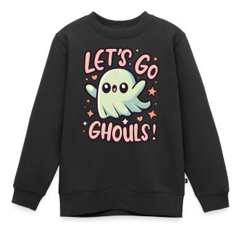 Let’s Go Ghouls Halloween - Sweat Premium enfant bio - noir - Devant - AI Model Kid Female (0cm)