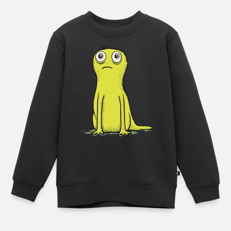Mec vert excentrique - Sweat Premium enfant bio - noir