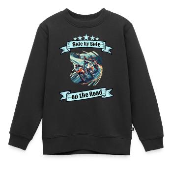 Biker Brotherhood Moto Tour moto cadeau - Sweat Premium enfant bio - noir - Devant - AI Model Kid Female (0cm)