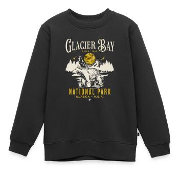 Parc national de Glacier Bay, Alaska - Sweat Premium enfant bio - noir - Devant - AI Model Kid Female (0cm)