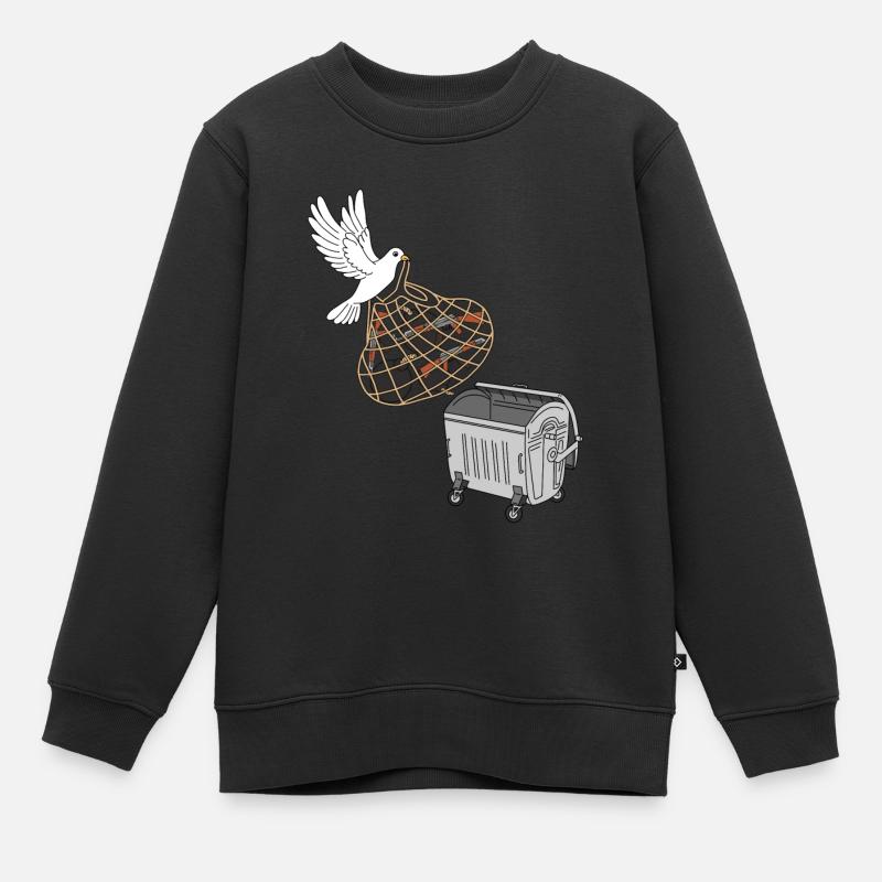 Weltfriedenstag - Kinder Premium Organic Sweatshirt - Schwarz