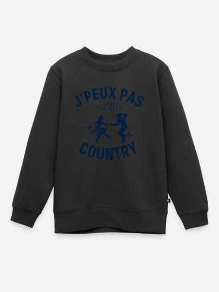 J peux pas j ai Country - Sweat Premium enfant bio - noir