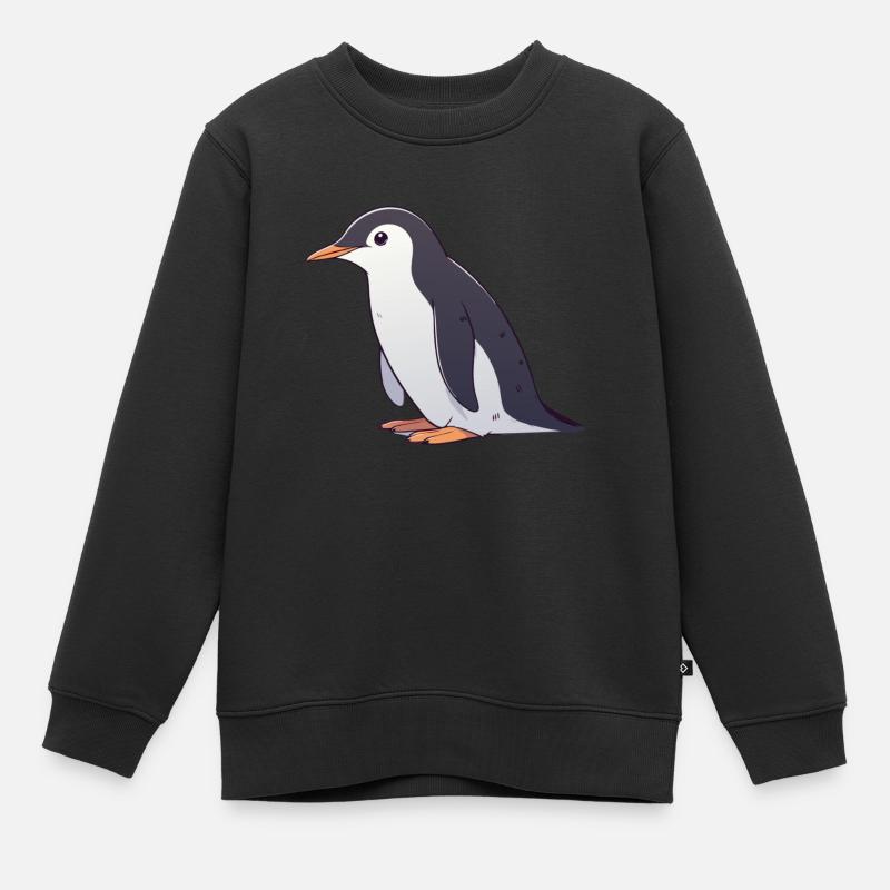 Pinguin - Kinder Premium Organic Sweatshirt - Schwarz